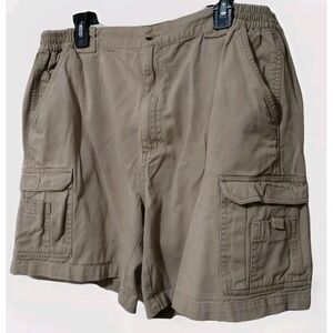 Rugged Earth Outfitters Cargo Shorts Men's Size 40 Baggy Loose Fit Elastic Waist